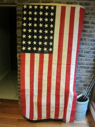 Ww2 Vintage Us 48 Star American Flag Dettra Bulldog Large 3 