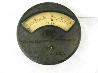 Vintage Weston Electrical Instrument Co Voltmeter Model 57 0 - 30v