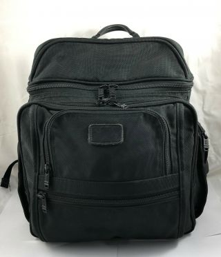 Tumi Vintage Alpha Large Backpack Carry Bag Ballistic Nylon Black 2640d3