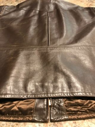 RRL Mens Cafe Racer Leather.  Rare item.  Dark brown Quilted lining.  XXL 3