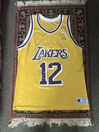 Vintage Lakers Gold Jersey Vlade Divac 80s 90s Size 44