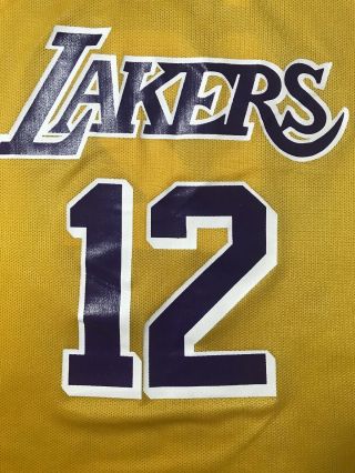 VINTAGE LAKERS GOLD JERSEY VLADE DIVAC 80s 90s SIZE 44 3