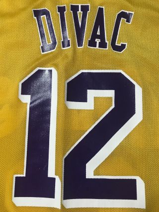 VINTAGE LAKERS GOLD JERSEY VLADE DIVAC 80s 90s SIZE 44 4