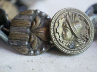 19th Century Victorian button charm memory string - Over 5 feet long 7