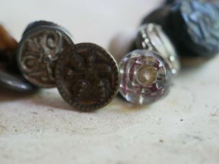 19th Century Victorian button charm memory string - Over 5 feet long 9