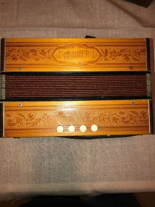Vintage Hohner Wood Single Row Diatonic Button Squeeze Box Accordion Germany Box 2