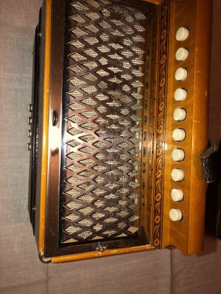 Vintage Hohner Wood Single Row Diatonic Button Squeeze Box Accordion Germany Box 4