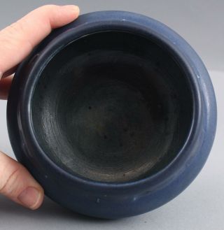 RARE Small Antique Hampshire Art Pottery Arts & Crafts Greek Key Bowl Vase 151/1 3