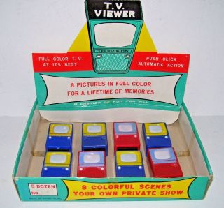 Vintage T.  V.  Viewers In Display Box,  Adult Entertainment 60 