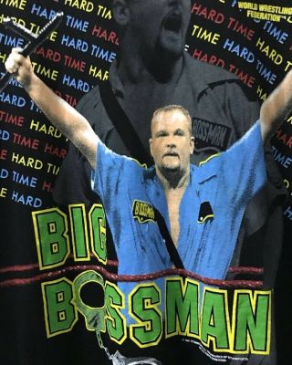 WWF Big Boss Man Vintage Retro Print Wrestling Classic T Shirt 1991 2