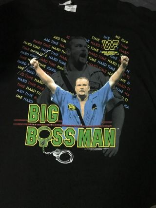 WWF Big Boss Man Vintage Retro Print Wrestling Classic T Shirt 1991 4