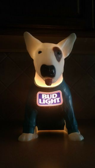 Vintage Spuds Mackenzie Bud Light Budweiser Beer Sign Terrier Dog 1988 Vtg