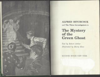 THREE INVESTIGATORS 4 MYSTERY OF THE GREEN GHOST - HC ADRAGNA RARE COVER 3