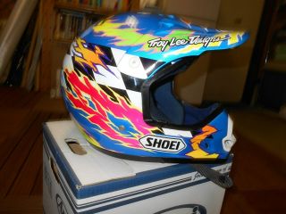 Vintage Shoei Troy Lee Motocross Helmet Vf - X2 Emig Jeff Emig Yamaha Kawasaki