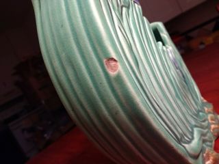 Colorful Vintage Weller Pottery Ardsley Iris Ceramic Step Vase 7 ½ In. 7