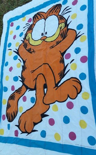 Vintage Garfield Quilt Twin Comforter /blanket