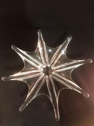 Vintage Baccarat Stella Crystal Bowl Star Starfish 8 Points 15 "