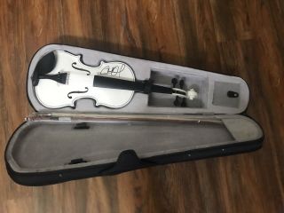 Charlie Daniels Signed 4/4 Fiddle Violin Country Proof Devil Georgia Rare