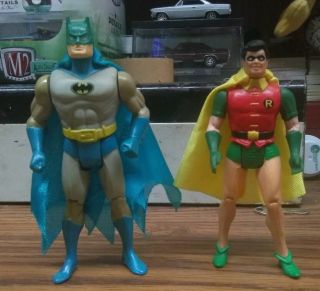 Vintage 1984 Kenner Dc Powers Batman & Robin Complete W/ Capes