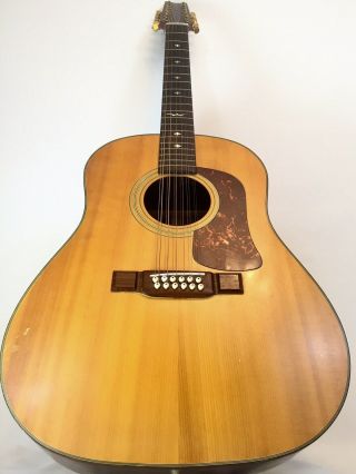 Vintage George Washburn 12 String Acoustic Guitar Band Music Wood Instrument 1 10