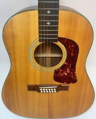 Vintage George Washburn 12 String Acoustic Guitar Band Music Wood Instrument 1 12