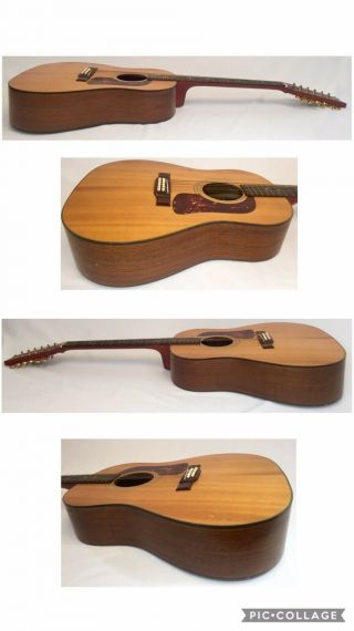 Vintage George Washburn 12 String Acoustic Guitar Band Music Wood Instrument 1 3