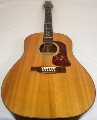 Vintage George Washburn 12 String Acoustic Guitar Band Music Wood Instrument 1 6