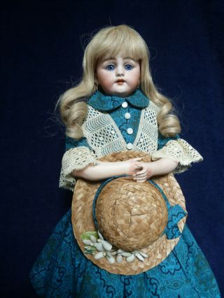 Antique 19 " German Simon Halbig 1070 Bisque Doll Sweet No Damage