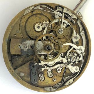 Rare Antique Unnamed & Unfinished Chronograph Pocket Watch Movement.