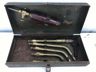 Vintage Prest - O - Lite Acetylene Torch 5 In 1 Setup Linde Air Products Usa