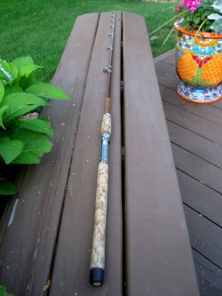 Vintage Fenwick 1 - Piece Fishing Trolling Casting Rod Cork Handle 5 