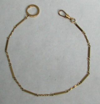 Antique Solid 14k Gold 8.  3 Gram Watch Chain