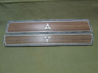 Vintage Pair 1970 – 1974 Dodge Challenger Door Panel Woodgrain Trim Panels