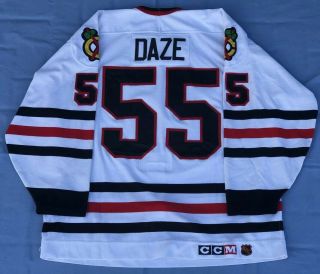 Vintage Ccm Chicago Blackhawks 55 Eric Daze Authentic Game Issued Jersey 94 - 95
