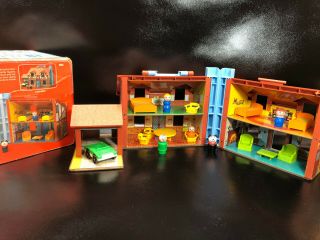 Vtg 1980 Fisher Price Little People Play Family House 952 Tudor Complete W/ Box
