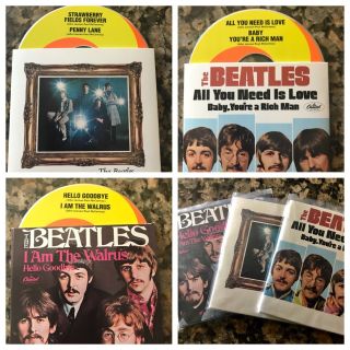 Beatles Unreleased Capitol Records Cd Promo Singles (3) Very Rare