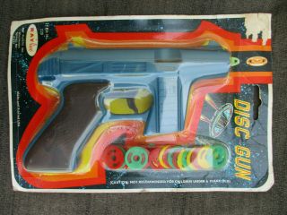 Vintage 1980s? Ray Line Rayline Star Trek Tracer Disc Toy Space Gun On Card