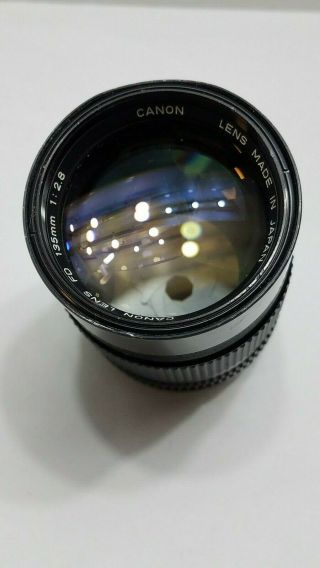 Vintage Rare Canon FD 135mm 1:2.  8 F2 Japan Camera Lens Marked U.  S.  Navy 135685 2