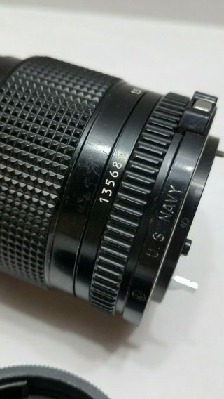 Vintage Rare Canon FD 135mm 1:2.  8 F2 Japan Camera Lens Marked U.  S.  Navy 135685 6