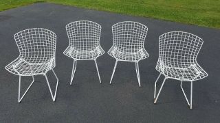 Vintage Knoll Bertoia Wire Side Chair (set Of 4)