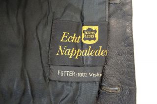 Men ' s Vintage 70 ' s Black Leather Safari Blazer Jacket Size 38R CC9505 6