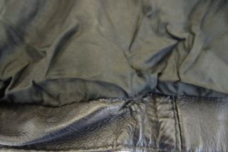 Men ' s Vintage 70 ' s Black Leather Safari Blazer Jacket Size 38R CC9505 7