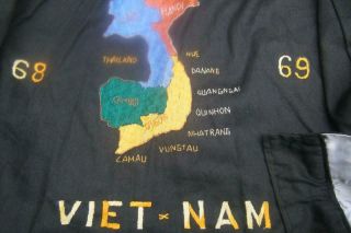 1968 - 69 Vietnam Tour Jacket Nha Trang To Heaven/time In Hell Souvenir Vintage