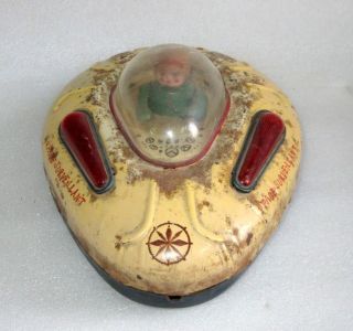 Vintage Old Battery Operated Space Surveillant Llitho Spaceship Tin Toy Japan?