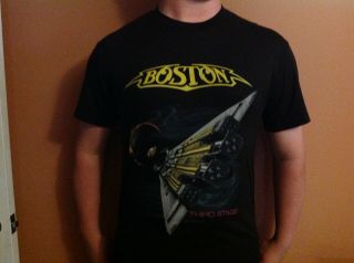 Vintage 1987 Boston - U.  S.  Tour Concert L 42 - 44 Black T - Shirt Made In Usa Large