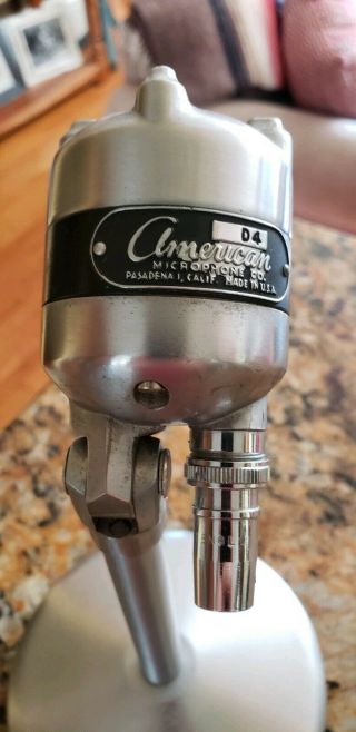 Vintage American D4 Microphone " Salt Shaker " With Turner C3 Stand