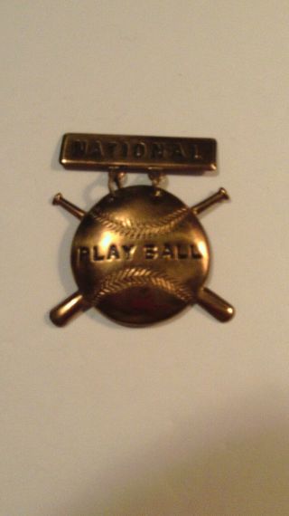Vintage Antique Baseball Pin C 1900 Very Rare - - Thin Brass - - Excel.  Cond.  Look