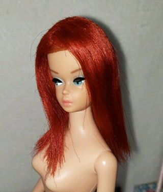 Vintage 60s Barbie Doll Wig Only Color Magic Flame Ruby Htf Fabulous