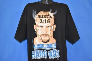 Vtg 90s Wwf Stone Cold Steve Austin Hard Way Other Side T - Shirt Wrestling 2xl