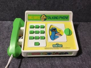 Vintage Playskool 1985 Sesame Street Big Bird Talking Phone Rare/htf